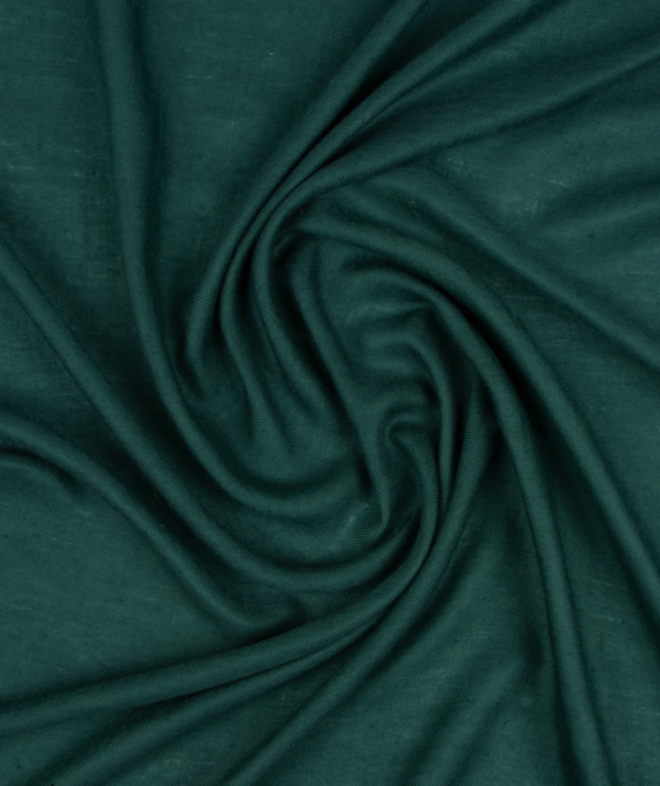 Green Solid Pashmina - Image 3